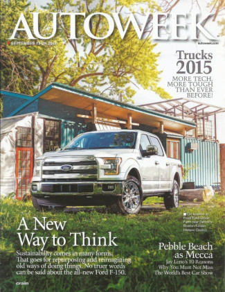 AUTOWEEK 2014 SEPT 15 - LENO-PEBBLE BEACH, WOODWARD, NEW TRUCKS, DeJORIA, INDY