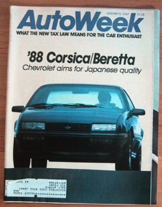 AUTOWEEK 1987 JAN 05 - BERETTA, CORSICA