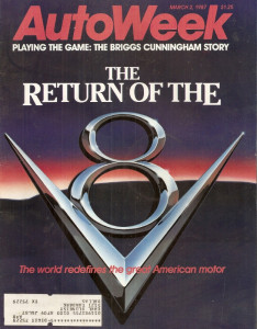 AUTOWEEK 1987 MAR 02 - CUNNINGHAM STORY, NEW V8s & V12s, SCCA SPORTRUNKS