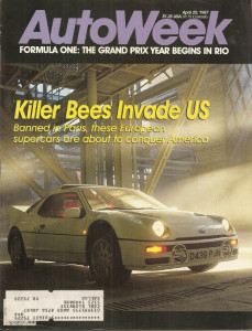 AUTOWEEK 1987 APR 20 - RS200, AUDI SPORT QUATTRO, DELTA S4, PEUGEOT 205 T*