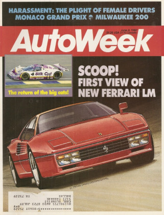 AUTOWEEK 1987 JUNE 08 - FERRARI FUTURE, STERLING, JAG & LeMANS, BARLOW-SIMCA