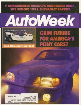 AUTOWEEK 1987 JUNE 15 - RODRIGUEZ Bros, PONY CARS, 52 VAN DYKE-SIMCA-FIAT 1100