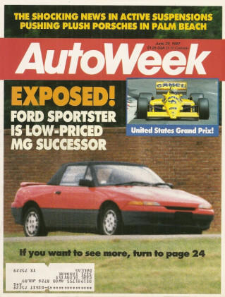 AUTOWEEK 1987 JUNE 29 - ACTIVE SUSPENSION, NEW SS, 1967 FORD GT40 Mk 4 7-LITER