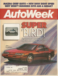 AUTOWEEK 1988 JAN 11 - NEW T-BIRD SC, BMW 8-SERIES, CITROEN-FORDS