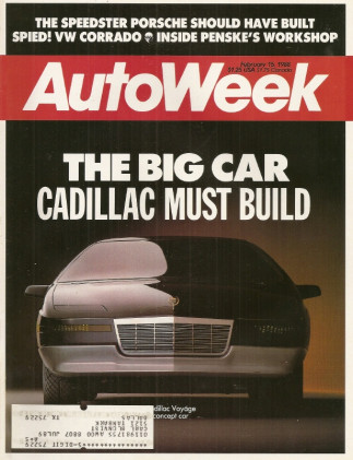 AUTOWEEK 1988 FEB 15 - CADDY VOYAGE, VW CORRADO RV6, ELLERS 911 ROADSTER