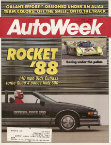 AUTOWEEK 1988 MAY 02 - CUTLASS PACE CAR, GALANT, 1936 CORD 810, EAGLE PREMIER