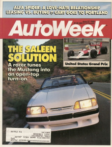 AUTOWEEK 1988 JUNE 27 - SALEEN MUSTANG, ALFA SPIDER VELOCE, BOBBY ALLISON