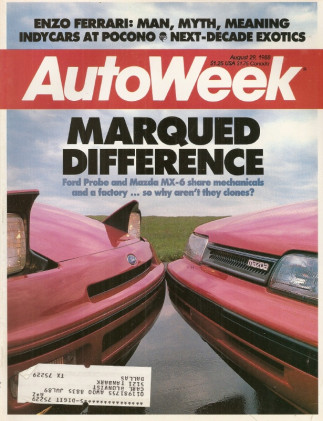 AUTOWEEK 1988 AUG 29 - ENZO Spcl, NEW EXOTICS, PROBE v MX-6, 1970 KING COBRA