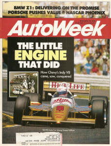 AUTOWEEK 1988 NOV 14 - BMW Z1, CHEVY INDY V8, 1939 FORD WOODIE, CART MIAMI
