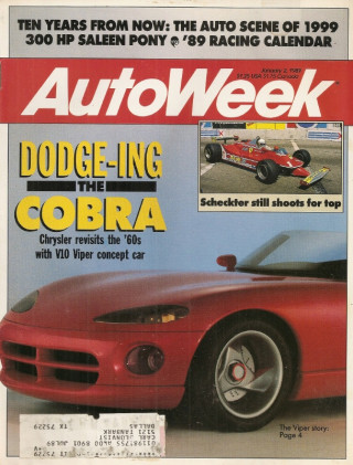 AUTOWEEK 1989 JAN 02 - VIPER, SALEEN STANG, ‘20 BRIGGS & STRATTON AUTO RED BUG