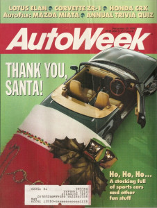 AUTOWEEK 1989 DEC 25 - RADBOURNE ABARTH 1300, ELAN, ZR-1, HONDA CRX, MIATA