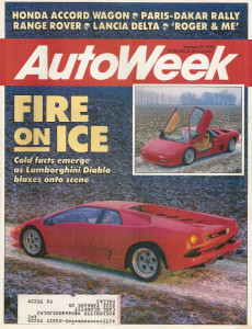 AUTOWEEK 1990 JAN 29 - ACCORD WAGON, PARIS-DAKAR, DIABLO, RANGE ROVER, ZIMP