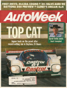 AUTOWEEK 1990 FEB 12 - COSMO, AUDI 90 QUATTRO 20V, SHELBY, AL CLENET, IMSA JAG*