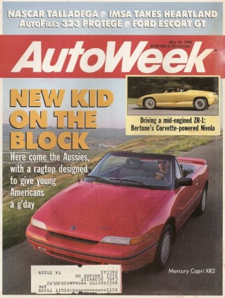 AUTOWEEK 1990 MAY 14 - BERTONE NIVOLA, TALLADEGA, PROTOGE, XR2, IMSA TOPEKA