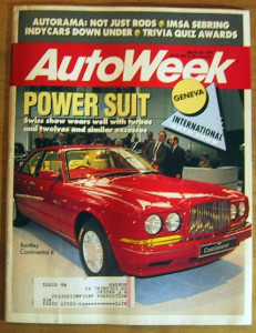 AUTOWEEK 1991 MAR 25 - AUTORAMA & GENEVA SHOWS, 3000GT