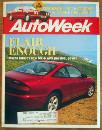 AUTOWEEK 1992 APR 20 - NEW DEL SOL & MX-6 V6 TESTED