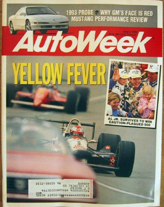 AUTOWEEK 1992 JUNE 01 - NEW PROBE GT, FOX-MUSTANGS