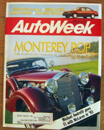 AUTOWEEK 1992 SEPT 14 - TICKFORD CAPRI XR2, NEW ALTIMA