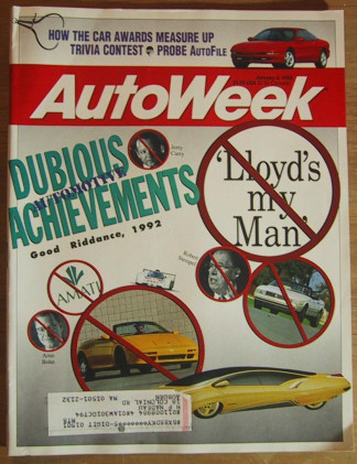 AUTOWEEK 1993 JAN 04 - FORD PROBE GT Spcl, SAAB 9000CSE
