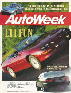 AUTOWEEK 1993 SEPT 06 - Z28 CONVERTIBLE, IMPALA SS, ALFA STRADALE SSZ, ACCORD
