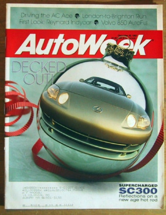 AUTOWEEK 1993 DEC 20 - NEW CAMARO, AC ACE & VOLVO 850-T