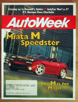 AUTOWEEK 1995 OCT 02 - MIATA M SPEEDSTER, METROPOLITAN