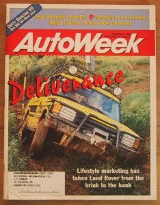 AUTOWEEK 1996 NOV 04 - IRONMAN STEWART, MEGA CRUISER