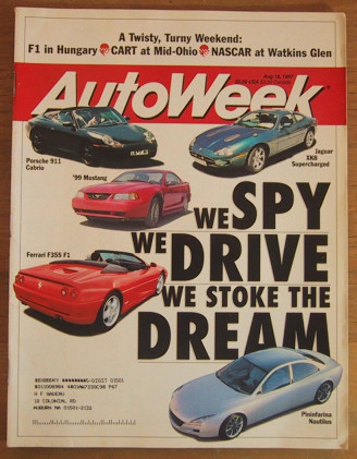 AUTOWEEK 1997 AUG 18 - FERRARI F355, PEUGEOT NAUTILUS