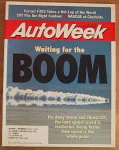 AUTOWEEK 1997 OCT 13 - KENNY IRWIN, THRUST vs BREEDLOVE