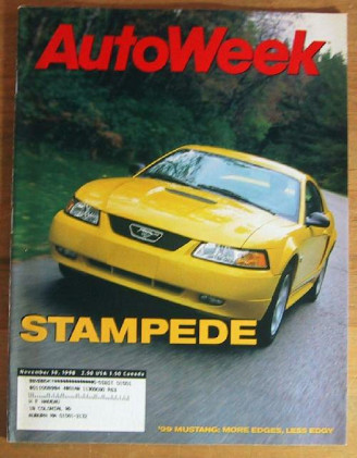 AUTOWEEK 1998 NOV 30 - NEW MUSTANG GT & SOLARA TESTED