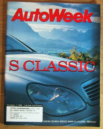 AUTOWEEK 1998 DEC 07 - NEW VETTE TEST, PANAMERICANA