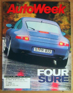 AUTOWEEK 1998 DEC 21 - PORSCHE CARRERA 4 TESTED, PANOZ
