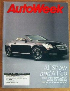 AUTOWEEK 1999 DEC 20 -SARAH FISHER, ARNAGE, LEXUS SPORT