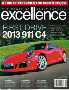 EXCELLENCE - PORSCHE 2013 APR - NEW C4 & CAYMAN, '67 SPEEDSTER