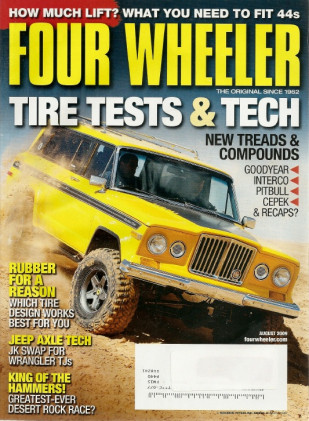 FOUR WHEELER 2009 AUG - TIRE TESTS & TECH, JEEP AXLE TECH, FIT 44'S